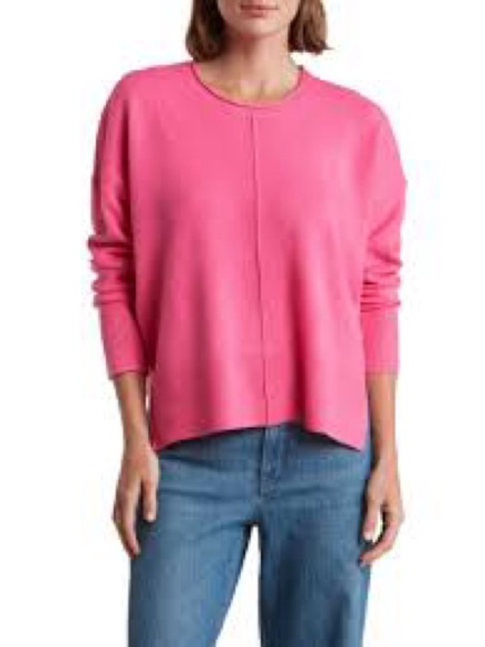 French Connection Hot Pink Crewneck Sweater